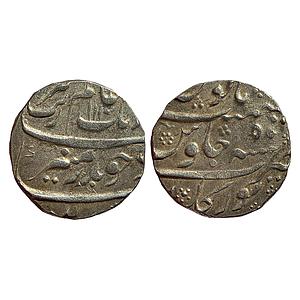 Mughal Aurangzeb Torgal Mint Silver Rupee