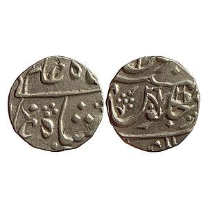 IK Maratha Confederacy INO Shah Alam II Jafarabad urf Chandor Mint Silver Rupee