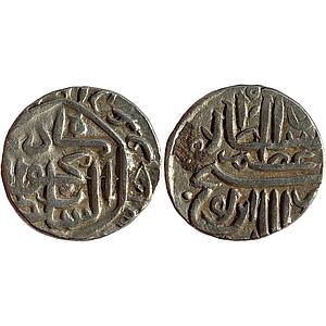 Gujarat Sultan Nasir al-Din Mahmud Shah I Muhammadabad Champanir Mint Silver 1/2 Tanka