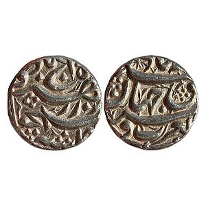 Mughal Akbar Rebellion Issue of Jahangir Allahabad Mint Bagharb -O- Sharq Couplet Silver R