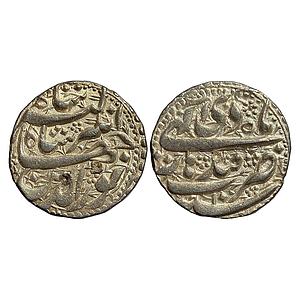 Mughal Jahangir Ilahi Month Di (Capricon) Qandhar Mint Silver Rupee