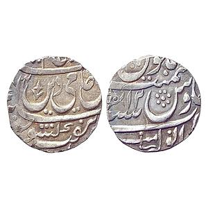IK Rohilkhand Hafiz Rahmat Khan INO Shah Alam II Anwala Mint Silver Rupee