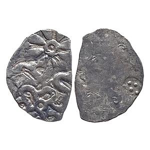 Ancient Punch Marked Coinage Kashi Mahajanapada AABC type Silver Vimshatika