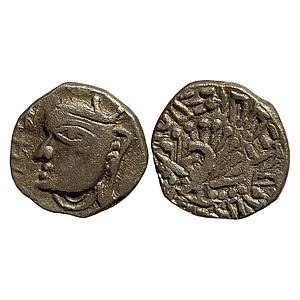 Ancient Harshavardhana Silver Dramma
