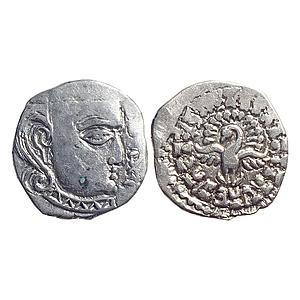 Ancient Guptas Skandagupta Madhyadesha type Silver Drachma