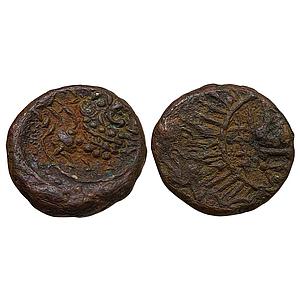 Ancient Deccan Prithvimaharaja Vishnukundin Fabric Copper Alloy Unit