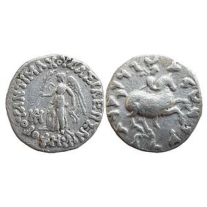 Ancient Indo-Greeks Antimachus II Silver Drachm