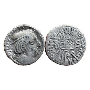 Ancient Western Kshatraps Kardamaka family Gujarat Rudrasena II son of Viradaman Silver Dr