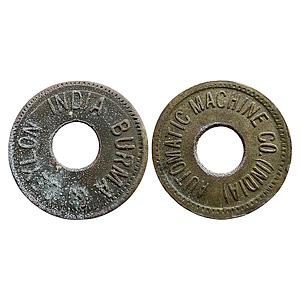 Token of Automatic Machine Company for Ceylon Burma and India Brass Metal Canteen Token