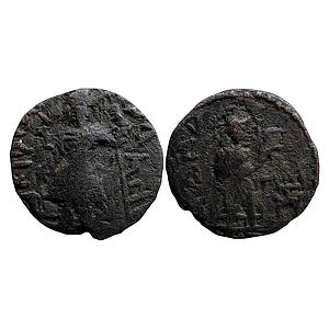 Ancient Kushanas Kanishka I Copper Drachm
