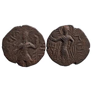 Ancient Kushanas Kanishka I Copper Drachm