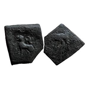 Ancient Taxila Lion-Elephant type Copper Unit