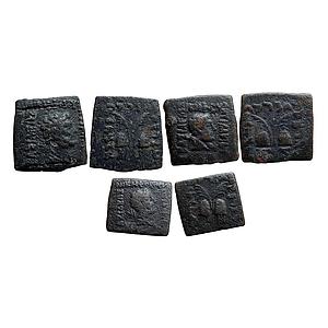 Ancient Indo-Greeks Antialcidas Set of 3 coins Bronze Quadruples