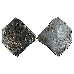 Ancient Punch Marked Coinage from Godavari Valley Vidarbha region ABBC type Silver 1/2 Kar
