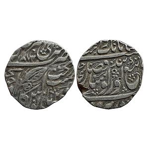 IK Sikh Empire Ranjit Singh VS 1874 legend Dar Jhang Nanakshahi couplet Amritsar Mint Silv
