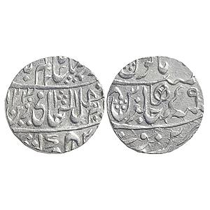 IPS Narwar State Mahadji Rao INO Shah Alam II Narwar Mint Silver Rupee