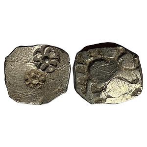 Ancient Punch Marked Coinage Archaic punch mark series from middle Ganga valley Silver 1/2
