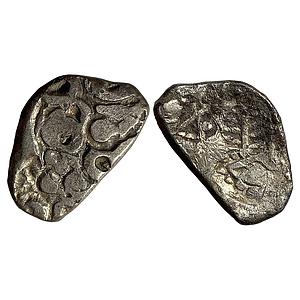 Ancient Punch Marked Coinage Archaic punch mark series from middle Ganga valley Silver 1/2