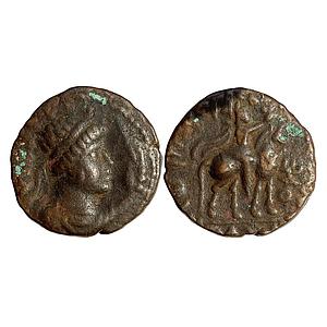 Ancient Kushanas Soter Megas Copper Unit