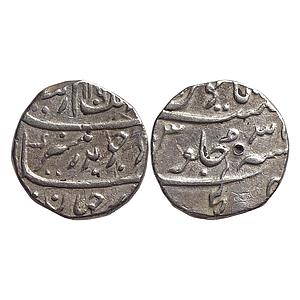 Mughal Aurangzeb Kanji Mint Silver Rupee