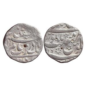 Mughal Aurangzeb Ahmadnagar Mint Silver Rupee