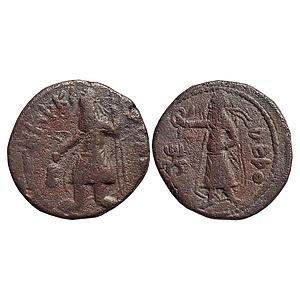 Ancient Kushanas Kanishka I Copper Tetradrachm