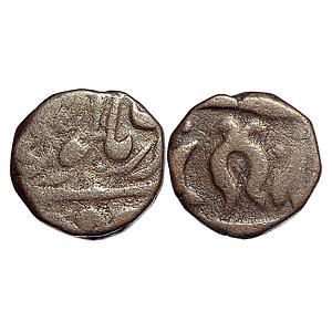 IK Sikh Empire Gobindshahi Couplet Najibabad Mint Copper Paisa