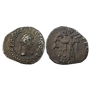 Ancient Indo-Greeks Menander I Bilingual Series Silver Drachm