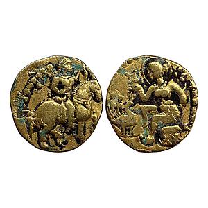 Ancient Guptas Kumaragupta I Horseman type Gold Dinara