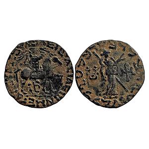 Ancient Indo Scythians Apracha Dynasty Silver Tetradrachm