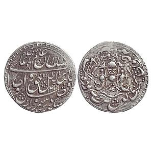 Awadh State Wajid Ali Shah Mulk Awadh Bait us-Sultanat Lakhnau Mint Silver Rupee