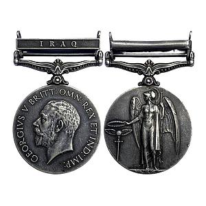 General Service Medal George V Iraq bar Awarded to 155 NAIK KEHAR SINGH. 3-23-INF Silver M