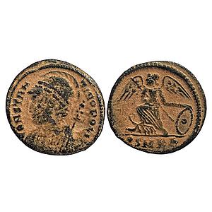 Ancient World Roman Empire Constantine I City Commemorative Issue Cyzicus Mint Copper Foll