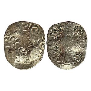 Ancient Punch Marked Coinage Whorl coin type of the Northern Upper Ganga region Normally a