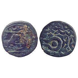 Indore State Vagh Rajas of Mehidpur INO Shah Alam II Copper 1/2 Anna