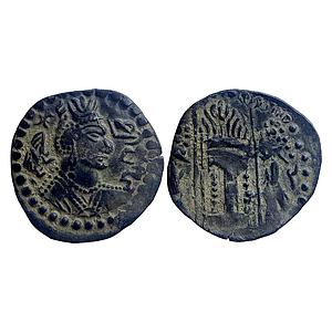 Ancient Kabul region Nezak Huns Shri Shahi Copper Unit