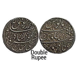 IK Durrani Mahmud Shah 1st reign Bahawalpur Mint Silver Double Rupee