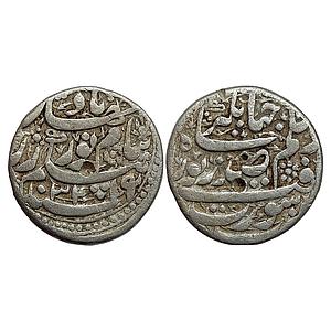 Mughal Nur Jahan Surat Mint Silver Rupee