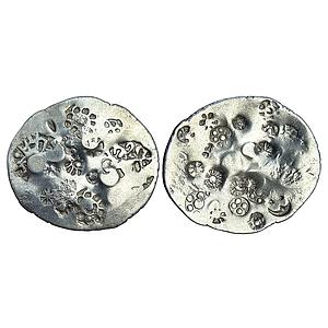Ancient Punch Marked Coinage Archaic PMC Kashi Mahajanapada from middle Ganga valley Silve