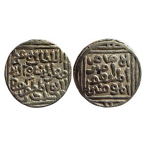 Delhi Sultan Muizz al-Din Kaiqubad Hazrat Dehli Mint Silver Tanka