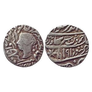 Bharatpur State Jaswant Singh INO Queen Victoria Bharatpur Mint Silver Rupee