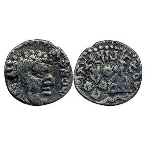 Ancient Satavahanas Portrait type Silver Dramma