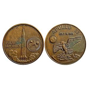 Project Apollo Commemorative Medal Apollo 11 Medallion Bronze Coin