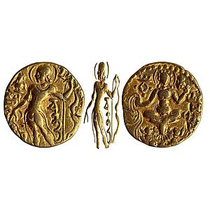 Ancient Guptas Chandragupta II Archer type Gold Dinara