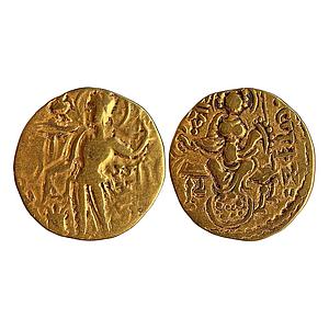 Ancient Guptas Samudragupta Javelin type Gold Dinara