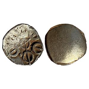 Ancient Punch Marked Coinage Gandhara Mahajanapada Silver 1/8 Shatamana