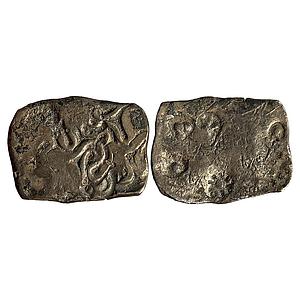 Ancient Punch Marked Coinage Normally attributed to early Panchala Whorl coin type of the 