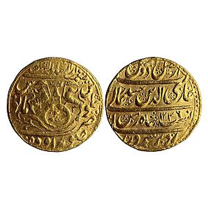 IPS Awadh State Ghazi-ud-din Haidar Dar us- Sultanat Lakhnau Subah Awadh Mint Gold Ashrafi