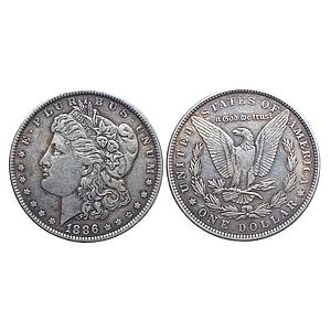 United States of America 1886 AD Silver 1 Morgan Dollar