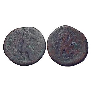Ancient Kushanas Kanishka I Copper Drachma Shakyamuni Buddhas type
